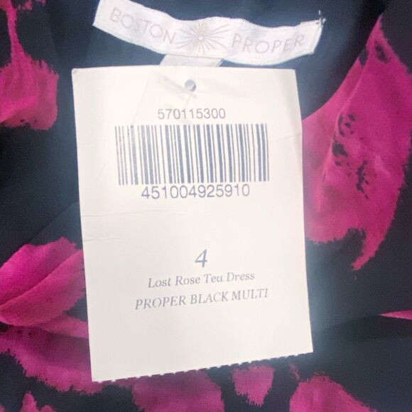 NWT Boston Proper Sleeveless Floral Print Lined Dress Women’s 4 Holiday Dress - Picture 4 of 11